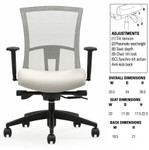 Global Total Office Global Vion Series Mesh Medium Back Synchro-Tilter Chair