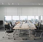 4 Piece Modular Flip Top Training Room Table Package - Office Source OS Laminate Collection