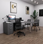 Office Source 71"W x 72"D Reversible L-Shaped Peninsula Desk - Office Source OS Laminate Collection OSTYP266 