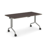 HPFI Furniture 60x30 Flip Top Training Room Table with Wheels - HPFI Duality Collection 