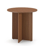 HPFI Furniture Bar Height Round Top Collaborative Table with X-Base - HPFI Hyperwork Collection 