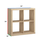 Office Source 4-Cube Storage Bookcase OS4CUBE - Office Source OS Laminate Collection 