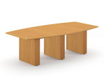 HPFI Furniture 8' Expandable Boat Shaped Conference Table with Box Legs - HYPFI Hyperwork Collection EB4896-B 