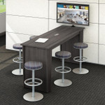 HPFI Furniture 8' Collaborative Standing Table with Power Option - HPFI Matrix Collection MRB830 
