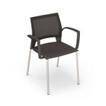 2-Pack of Stackable Mesh Back Armchairs with Polypropylene Seats - HPFI Tone Series 462