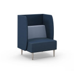 Wide Seat Two-Tone Lounge Chair with Privacy Panels - HPFI Eve Harbor 5870