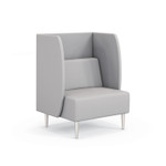 Wide Seat Two-Tone Lounge Chair with Privacy Panels - HPFI Eve Harbor 5870