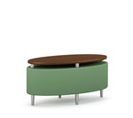 HPFI Furniture Oval Shaped Floating Laminate Top Coffee Table - HPFI Eve Lounge Collection Model 5821 