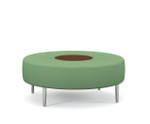 HPFI Furniture HPFI Eve Lounge Collection 48" Round Ottoman Style Coffee Table with 18" Laminate Center 