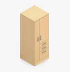 Global Total Office Global Adaptabilities 20"D Personal Storage Tower with Hanging Rod, Storage, and Organizing Drawers A20PTBBF 