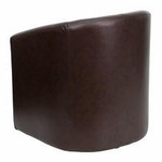 Flash Furniture FL-GO-S-03-BN-FULL-GG-Flash Furniture Brown Leather Barrel-Shaped Guest Chair 