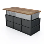  Iron Age Knight V1 Sit To Stand Heavy Duty Industrial Executive Desk with Overhang 