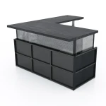  Iron Age Knight V1 Sit To Stand Heavy Duty Industrial L-Desk with Overhang 
