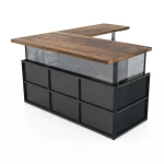  Iron Age Knight V1 Sit To Stand Heavy Duty Industrial L-Desk with Overhang 