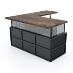  Iron Age Knight V1 Sit To Stand Heavy Duty Industrial L-Desk with Overhang 