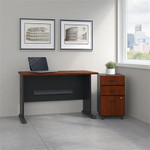 Bush Business Furniture Bush Series A 48" Office Desk with Mobile Pedestal SRA025 