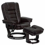 Flash Furniture FL-BT-7818-BN-GG-Flash Furniture Brown Leather Recliner 