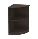 Mayline Group 2 Shelf Medina Series Corner Bookcase with Mocha Finish by Mayline