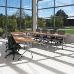 Global Total Office Global Junction Series Shared Leg V Shaped Office Table Configuration 