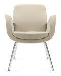 Global Total Office Global Kate Series 4 Legged Medium Back Vinyl Lounge Chair 2813