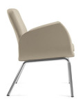 Global Total Office Global Kate Series 4 Legged Medium Back Vinyl Lounge Chair 2813