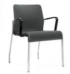 Global Total Office Global Lite Series 4 Leg Mesh Side Chair with Loop Arms (24 Color Options Available!)