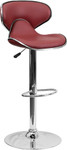  Flash Furniture Burgundy Vinyl Bar Stool with Modern Style 