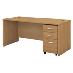 Bush Business Furniture Bush Series C 66"W x 30"D Straight Front Desk with Pedestal SRC015 