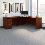 Bush Business Furniture Bush Series C 72"W Left Handed Corner Desk with 48"W Return and 3 Drawer Pedestal 