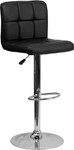  Flash Furniture Contemporary Black Vinyl Adjustable Height Bar Stool with Chrome Base 