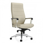 Global Total Office Global Luray 6460LM-2 Extended High Back Knee Tilter Leather Office Chair 