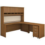 Bush Business Furniture Bush Series C 72W Right Hand Corner Desk with 48W Return and Storage 