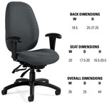 Global Total Office Global Malaga Task Chair TS3140-3
