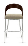 Global Total Office Global Marche Series Curved Wood Back Bar Stool 8621S