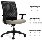 Global Total Office Global Medium Back Weev Task Chair 2221-6