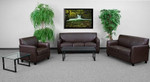  Flash Furniture Diplomat Series Brown Leather Lounge Furniture Set 