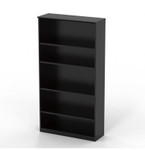 Mayline Group 5 Shelf Medina Series Mocha Bookcase MVB5LDC by Mayline