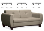 Global Total Office Global Prairie 2 Seat Sofa 3482