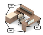 Global Total Office Global Princeton Modular Executive Desk A4C 