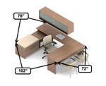 Global Total Office Global Princeton Modular Executive Desk A4G