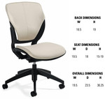 Global Total Office Global Roma Armless Office Chair 1903