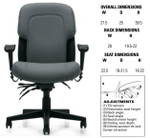 Global Total Office Global Saxon Heavy Duty Office Chair 2512-3
