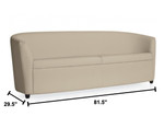 Global Total Office Global Sirena Series 3 Seat Leather Reception Sofa 3374LM