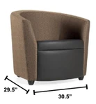 Global Total Office Global Sirena Series 3371LF Two Tone Lounge Chair