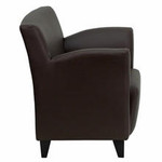 Flash Furniture HERCULES Roman Series Brown Leather Reception Chair 