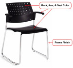 Global Total Office Global Sonic Sled Base Guest Chair 6523 