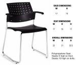 Global Total Office Global Sonic Sled Base Guest Chair 6523 