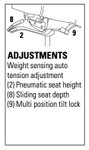 Global Total Office Global Spritz Weight Sensing Ergonomic Office Chair 6761-8