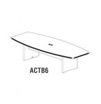 Mayline Group ACTB6 Aberdeen 6 ft Boat Shaped Conference Table by Mayline (Power Modules Available!)