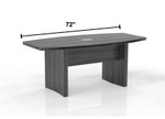 Mayline Group ACTB6 Aberdeen 6 ft Boat Shaped Conference Table by Mayline (Power Modules Available!)